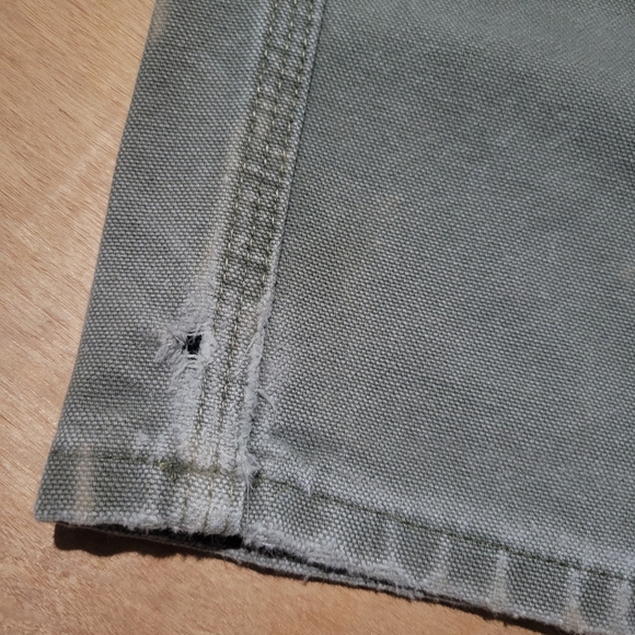 Carhartt Carpenter Pants Men's 40x30 Green Distressed - Picture 9 of 9